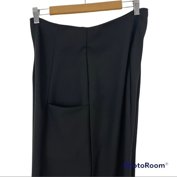 Matthildur Handmade High Rise Black Wide Leg Pants Medium - Picture 9 of 16